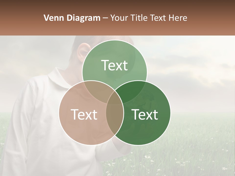 A Young Boy Holding A Globe In His Hands PowerPoint Template