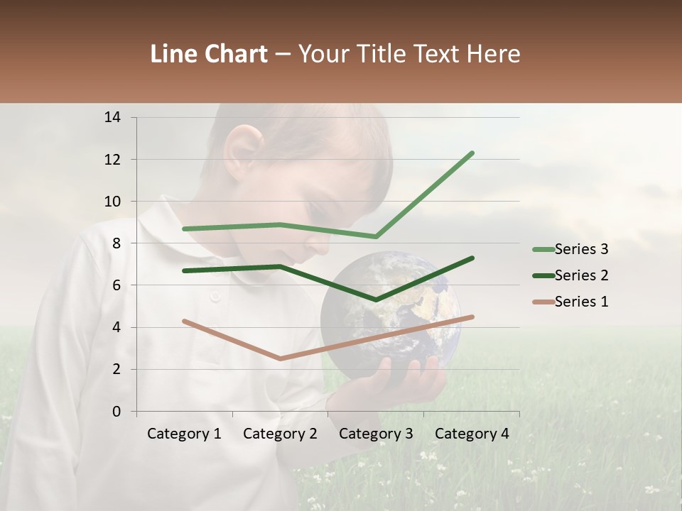 A Young Boy Holding A Globe In His Hands PowerPoint Template