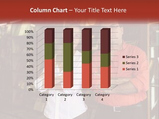 A Man And A Woman Standing In Front Of A Book Shelf PowerPoint Template