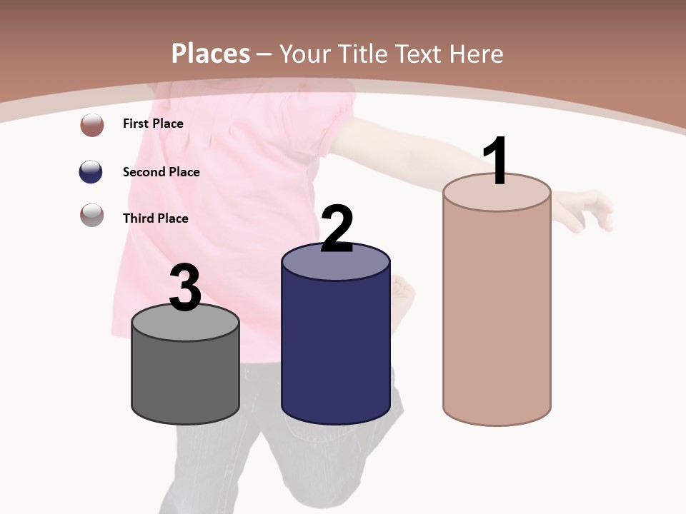 A Little Girl Jumping In The Air With Her Arms In The Air PowerPoint Template