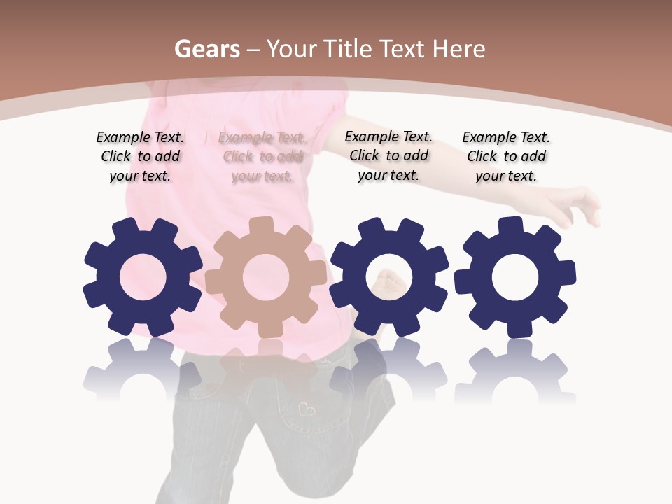 A Little Girl Jumping In The Air With Her Arms In The Air PowerPoint Template