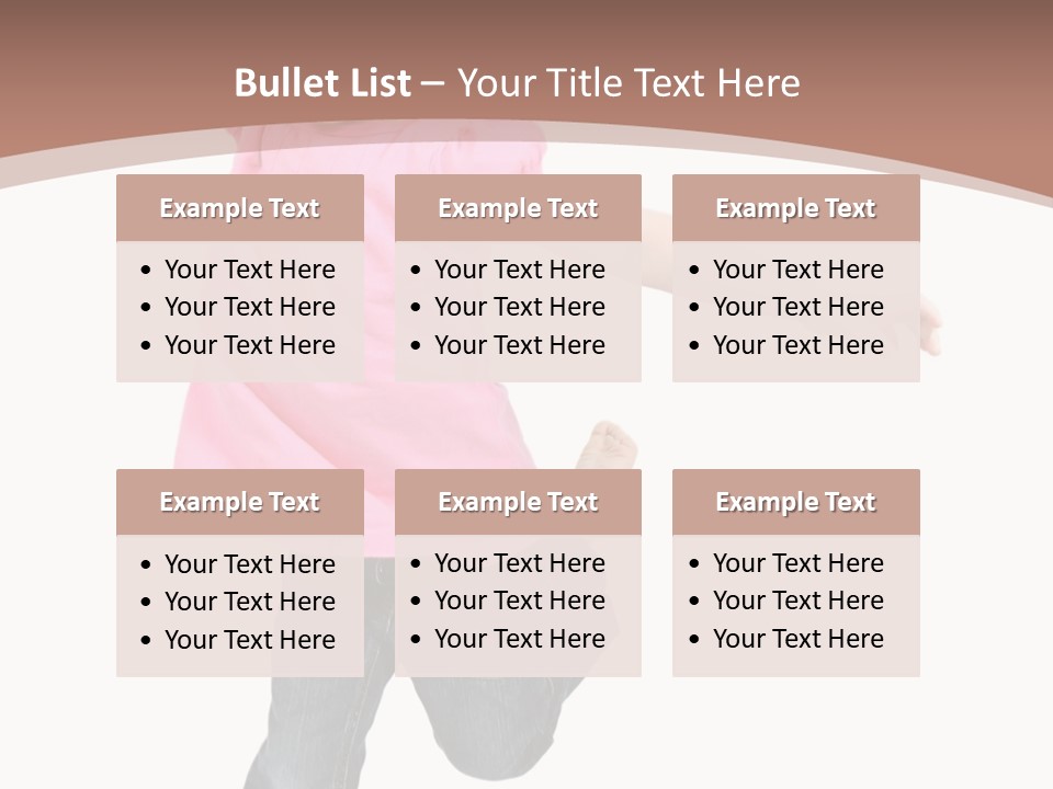 A Little Girl Jumping In The Air With Her Arms In The Air PowerPoint Template