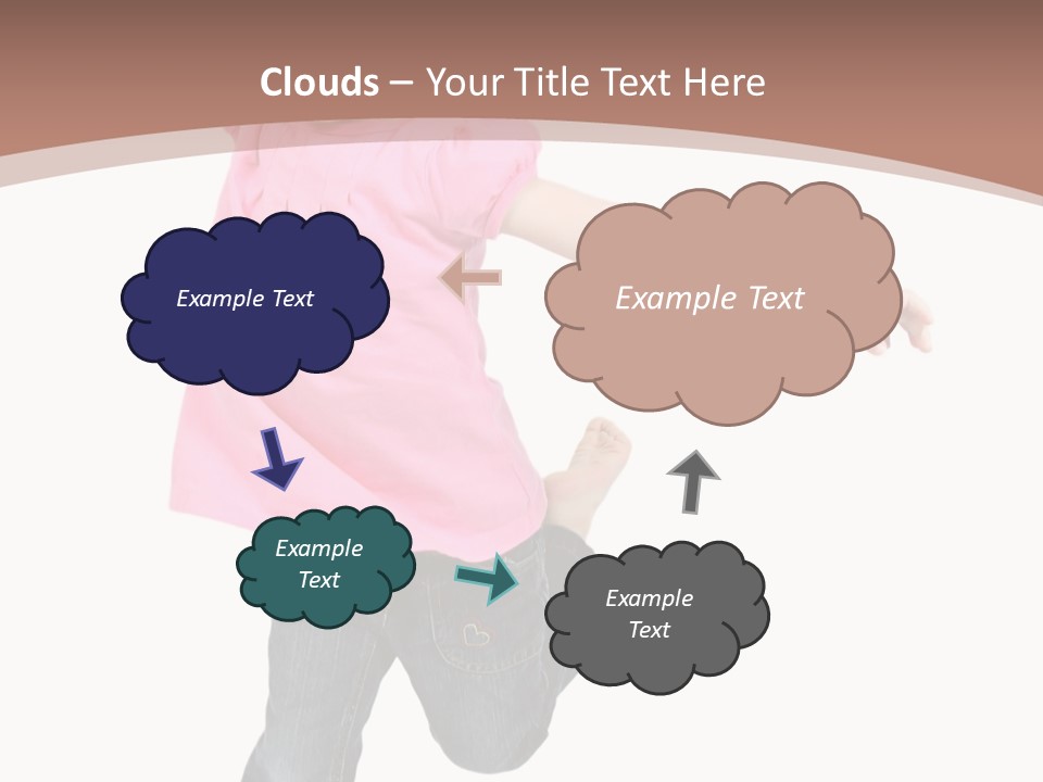 A Little Girl Jumping In The Air With Her Arms In The Air PowerPoint Template