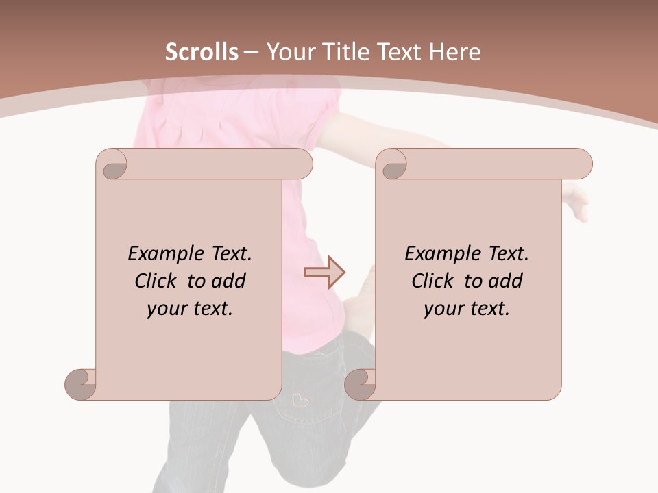 A Little Girl Jumping In The Air With Her Arms In The Air PowerPoint Template