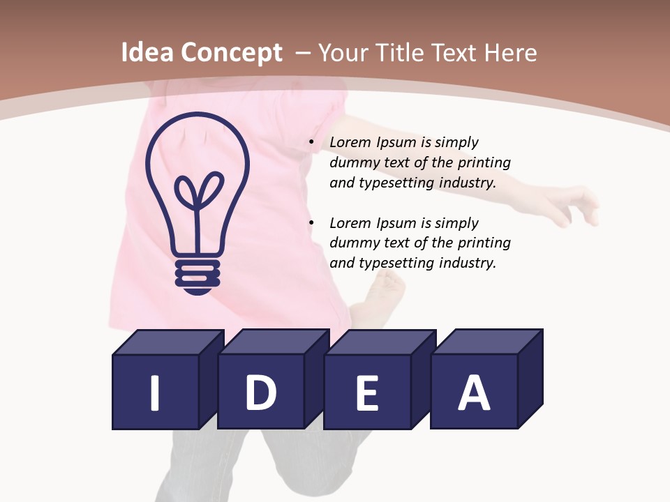 A Little Girl Jumping In The Air With Her Arms In The Air PowerPoint Template