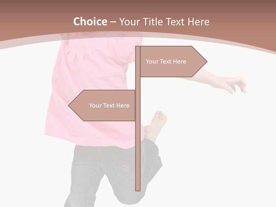 A Little Girl Jumping In The Air With Her Arms In The Air PowerPoint Template