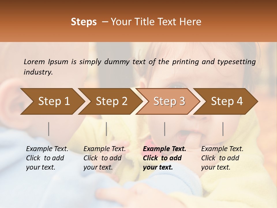 A Baby With A Yellow Jacket Is Looking At Another Baby PowerPoint Template