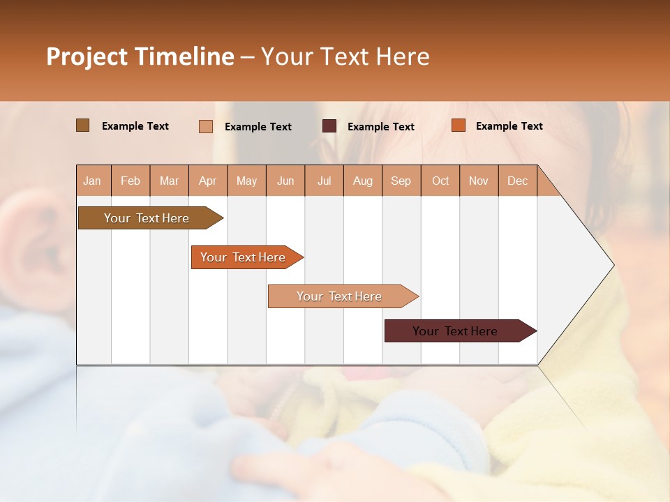 A Baby With A Yellow Jacket Is Looking At Another Baby PowerPoint Template