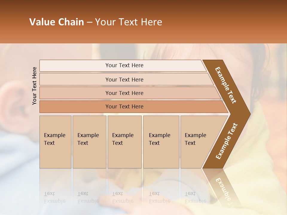 A Baby With A Yellow Jacket Is Looking At Another Baby PowerPoint Template