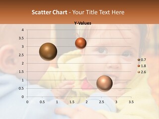 A Baby With A Yellow Jacket Is Looking At Another Baby PowerPoint Template