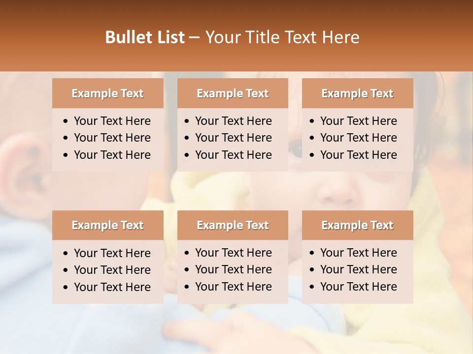 A Baby With A Yellow Jacket Is Looking At Another Baby PowerPoint Template