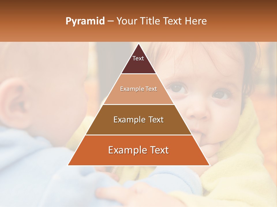 A Baby With A Yellow Jacket Is Looking At Another Baby PowerPoint Template