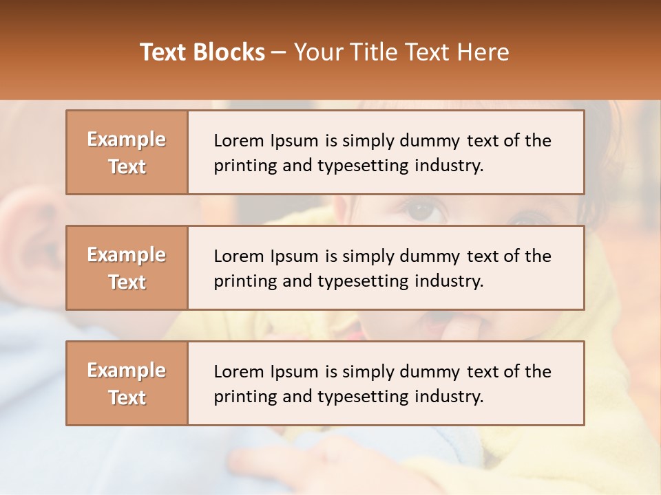 A Baby With A Yellow Jacket Is Looking At Another Baby PowerPoint Template