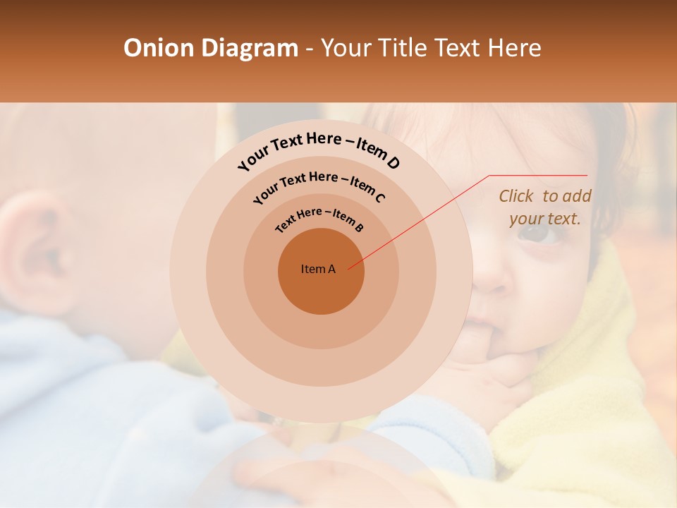 A Baby With A Yellow Jacket Is Looking At Another Baby PowerPoint Template