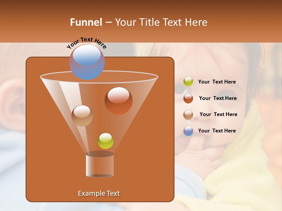 A Baby With A Yellow Jacket Is Looking At Another Baby PowerPoint Template