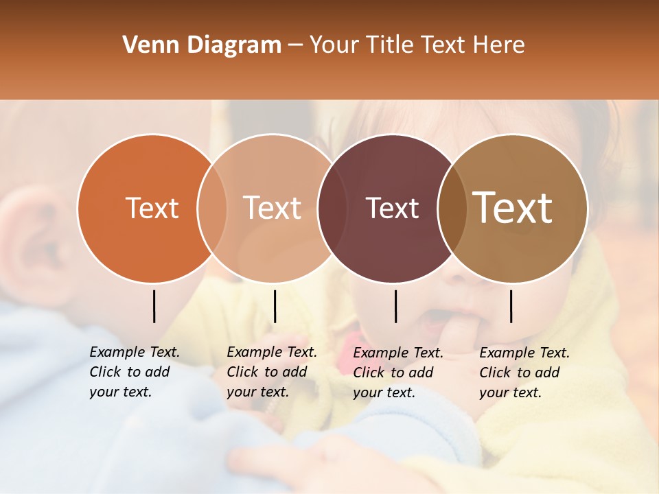 A Baby With A Yellow Jacket Is Looking At Another Baby PowerPoint Template
