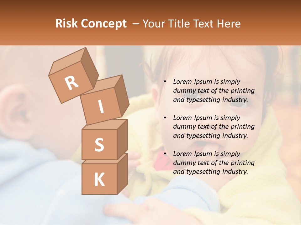 A Baby With A Yellow Jacket Is Looking At Another Baby PowerPoint Template