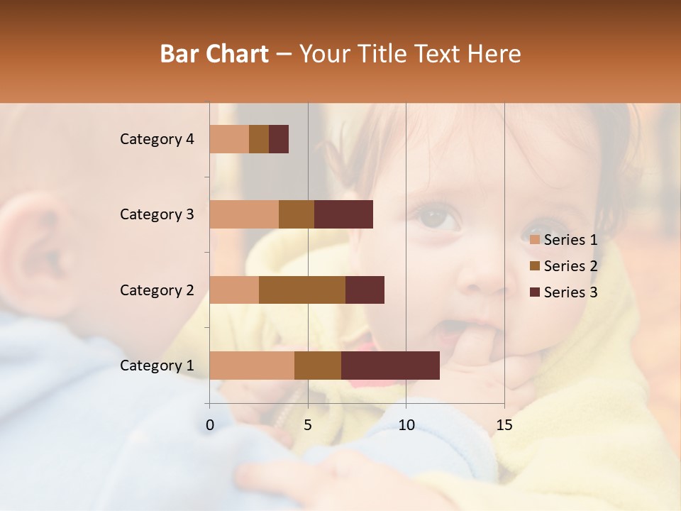 A Baby With A Yellow Jacket Is Looking At Another Baby PowerPoint Template