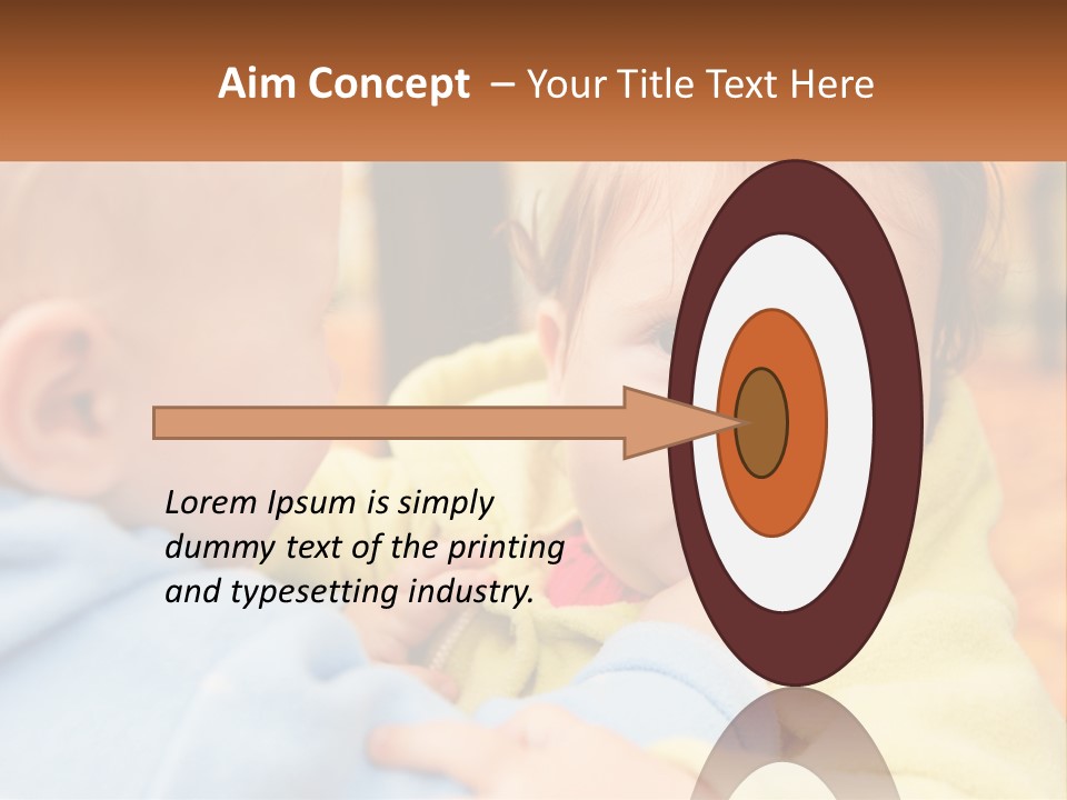 A Baby With A Yellow Jacket Is Looking At Another Baby PowerPoint Template