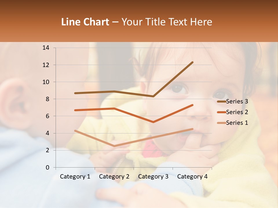 A Baby With A Yellow Jacket Is Looking At Another Baby PowerPoint Template