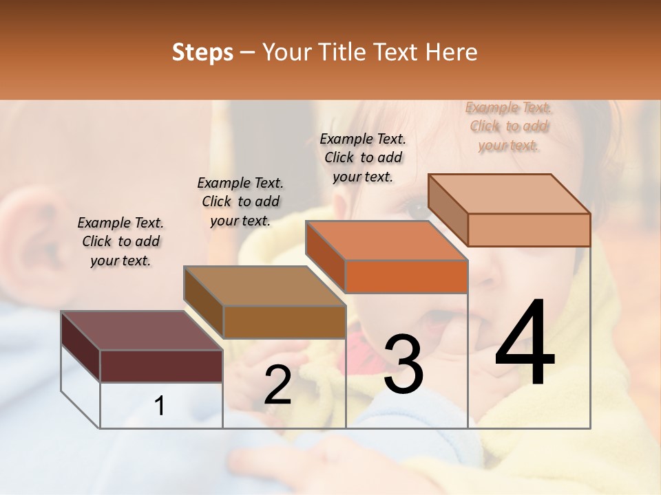 A Baby With A Yellow Jacket Is Looking At Another Baby PowerPoint Template