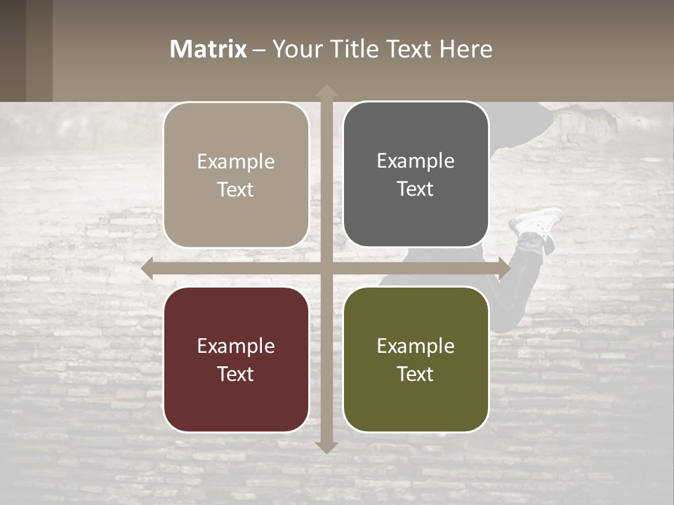 A Man Jumping In The Air With His Hands Up PowerPoint Template