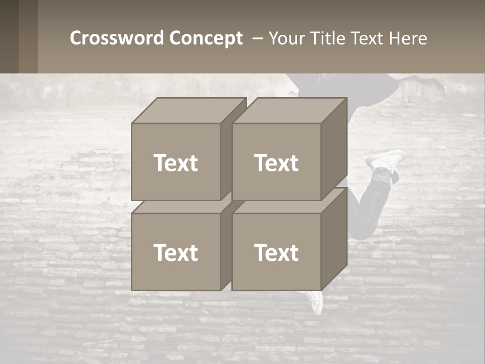 A Man Jumping In The Air With His Hands Up PowerPoint Template