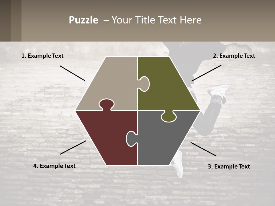 A Man Jumping In The Air With His Hands Up PowerPoint Template