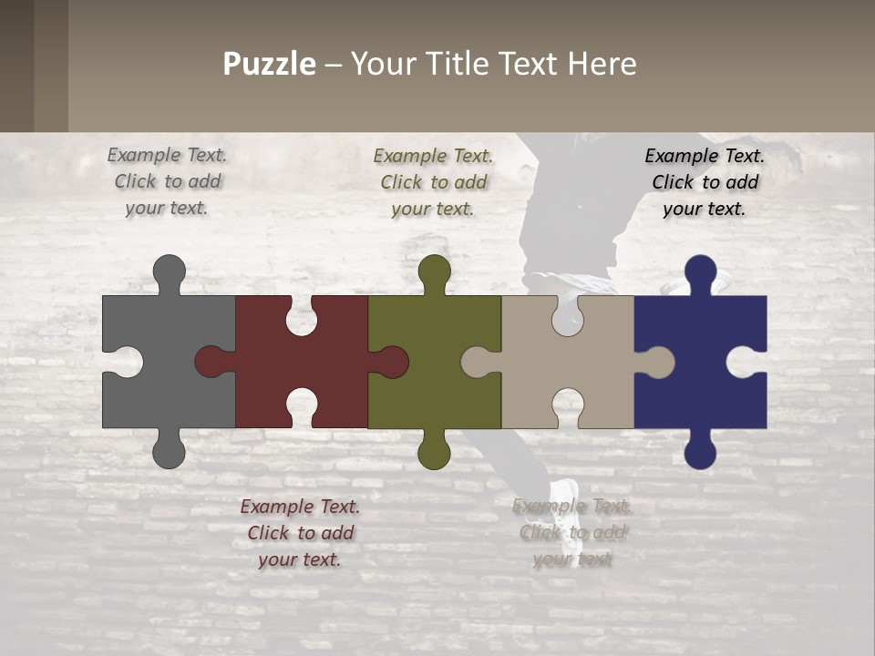 A Man Jumping In The Air With His Hands Up PowerPoint Template