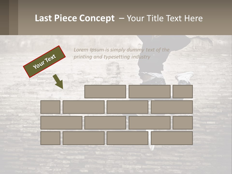 A Man Jumping In The Air With His Hands Up PowerPoint Template