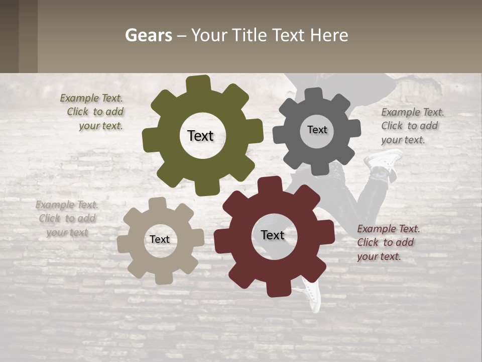 A Man Jumping In The Air With His Hands Up PowerPoint Template