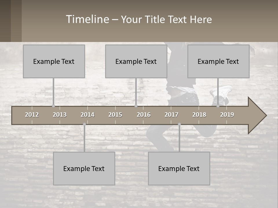 A Man Jumping In The Air With His Hands Up PowerPoint Template