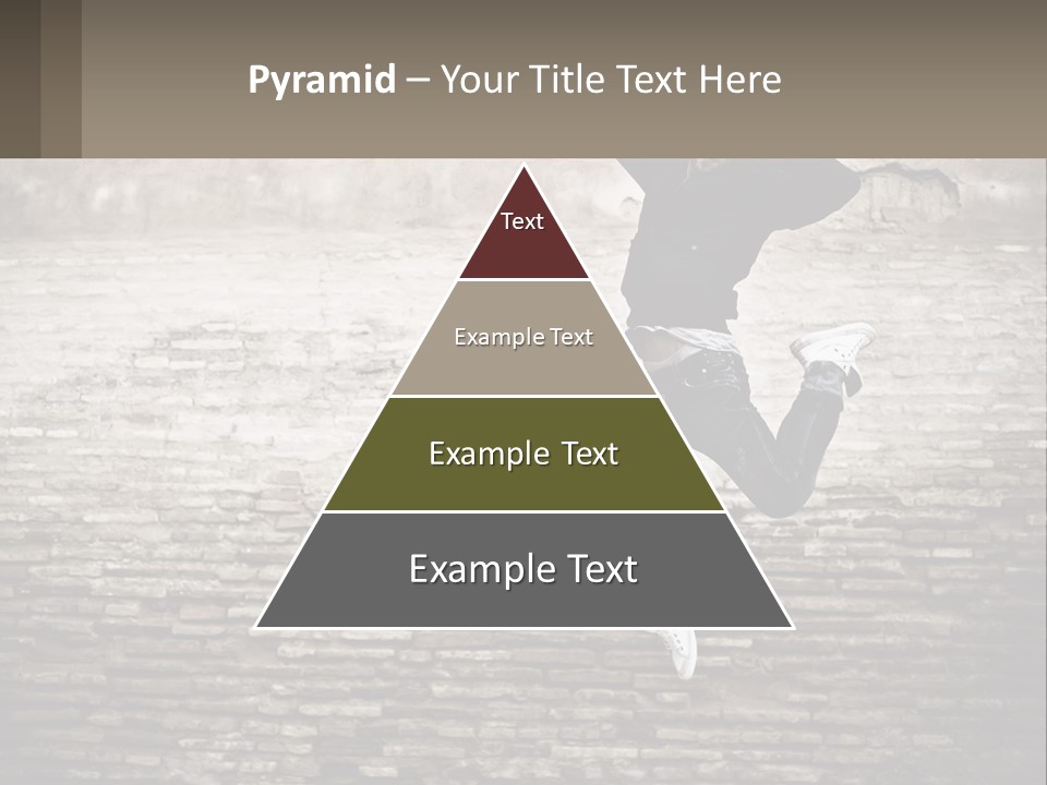 A Man Jumping In The Air With His Hands Up PowerPoint Template