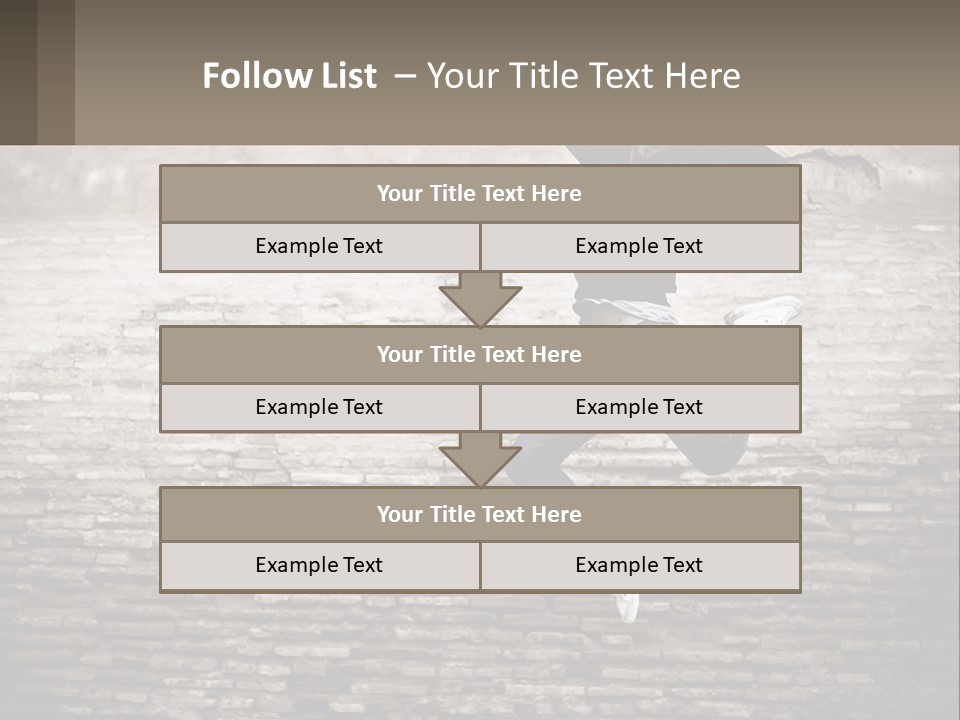 A Man Jumping In The Air With His Hands Up PowerPoint Template