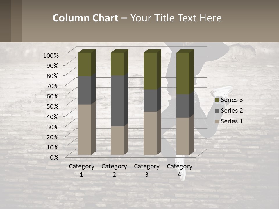 A Man Jumping In The Air With His Hands Up PowerPoint Template