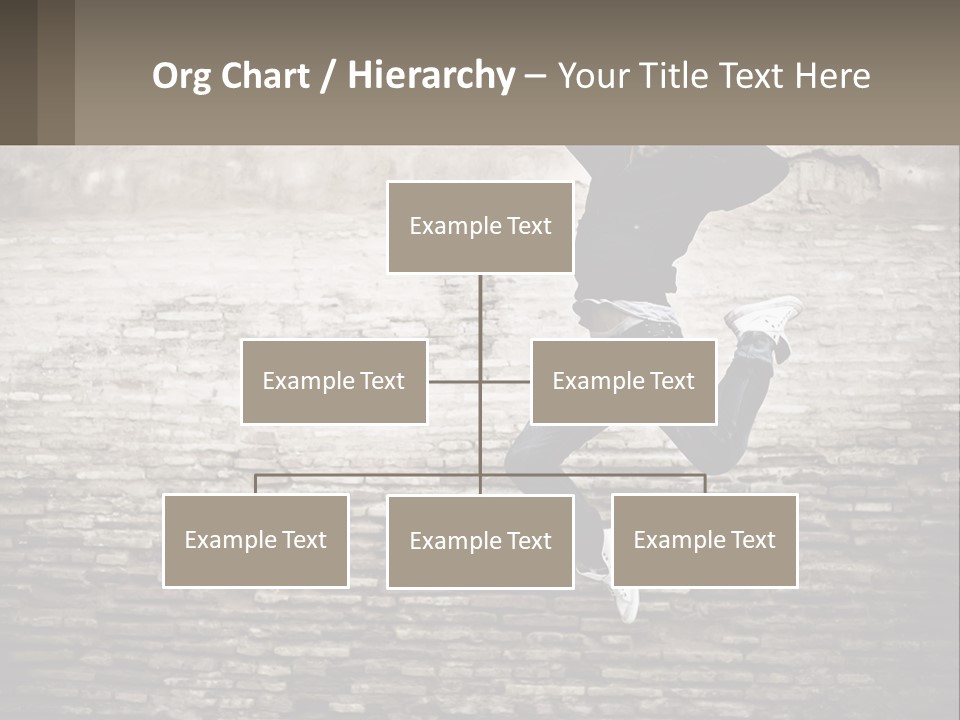 A Man Jumping In The Air With His Hands Up PowerPoint Template