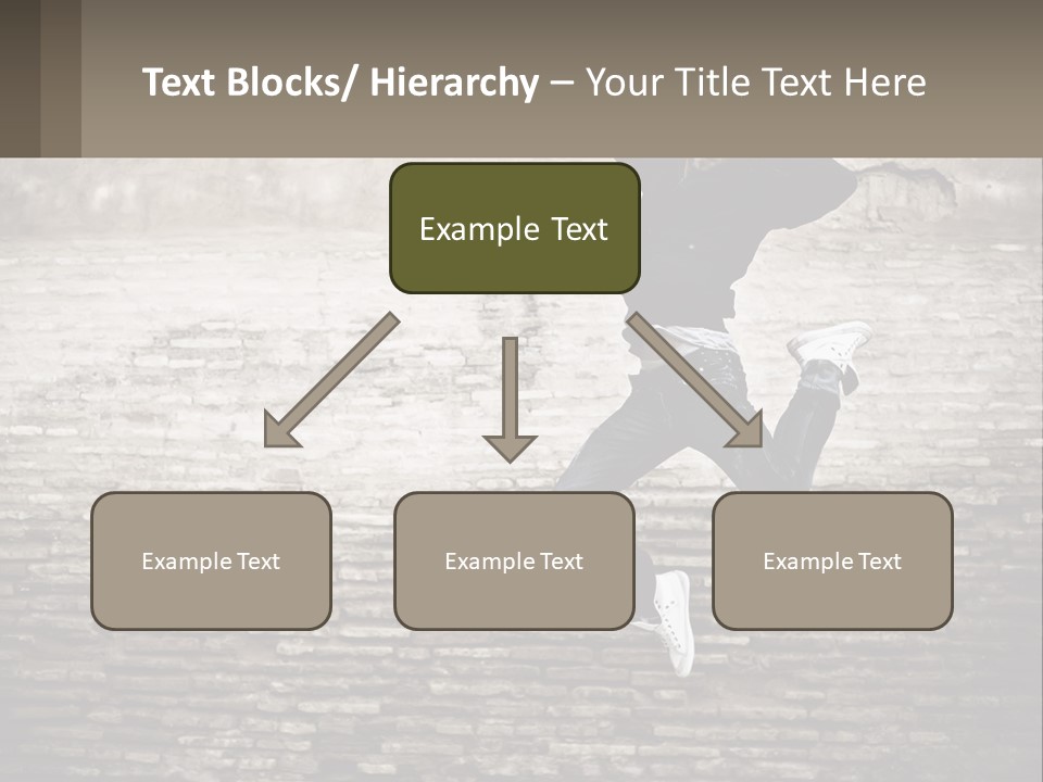 A Man Jumping In The Air With His Hands Up PowerPoint Template