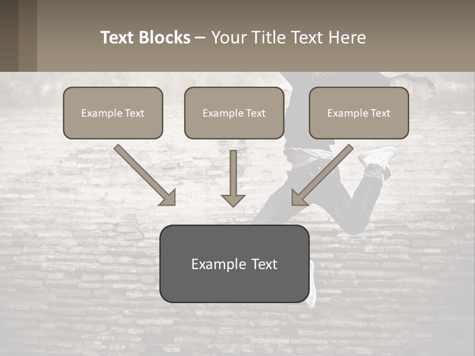 A Man Jumping In The Air With His Hands Up PowerPoint Template
