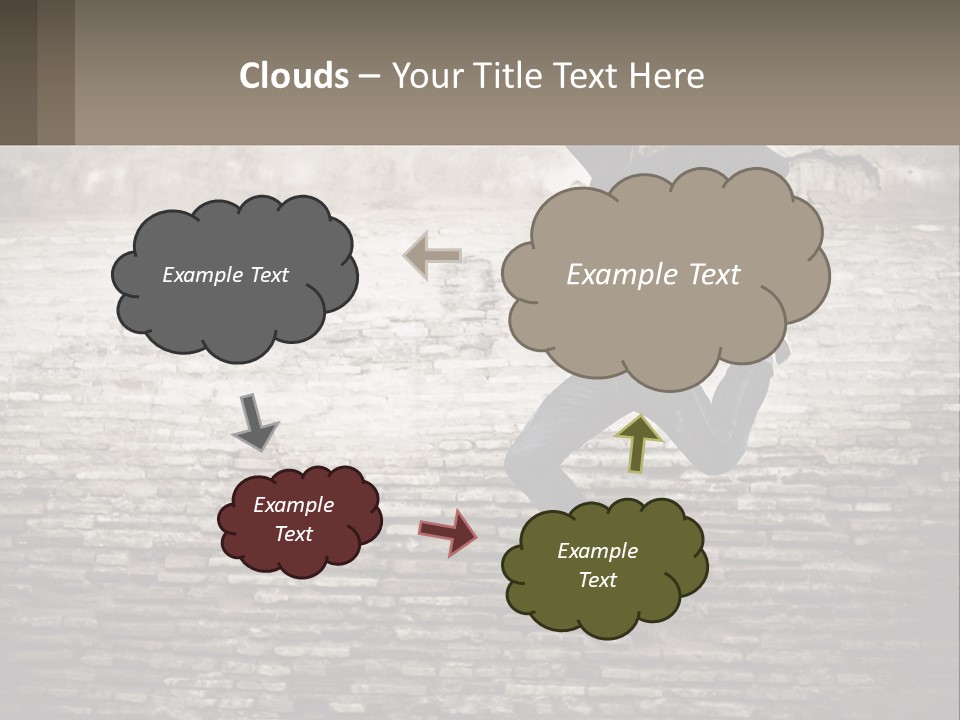 A Man Jumping In The Air With His Hands Up PowerPoint Template