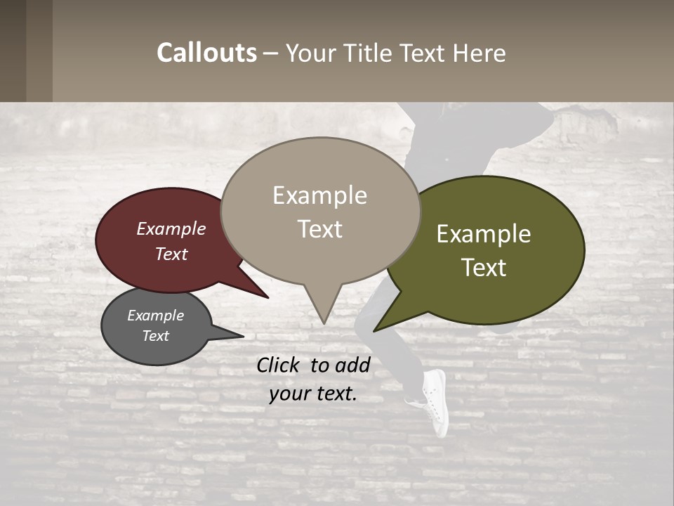 A Man Jumping In The Air With His Hands Up PowerPoint Template