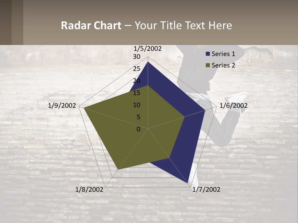 A Man Jumping In The Air With His Hands Up PowerPoint Template
