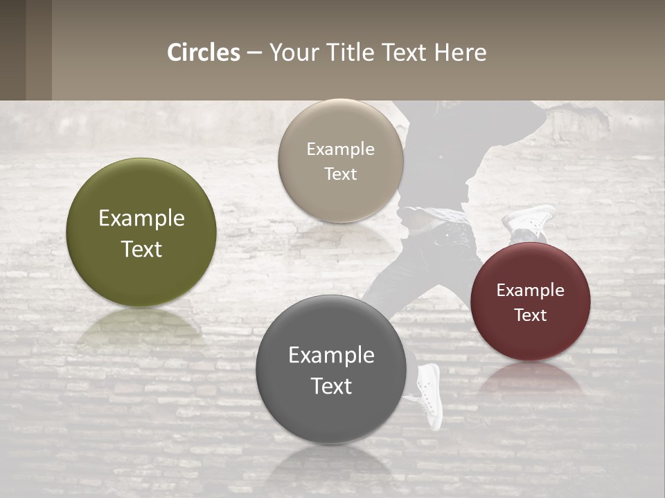 A Man Jumping In The Air With His Hands Up PowerPoint Template