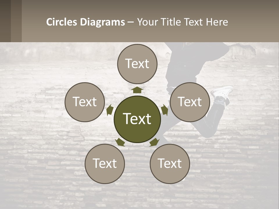 A Man Jumping In The Air With His Hands Up PowerPoint Template