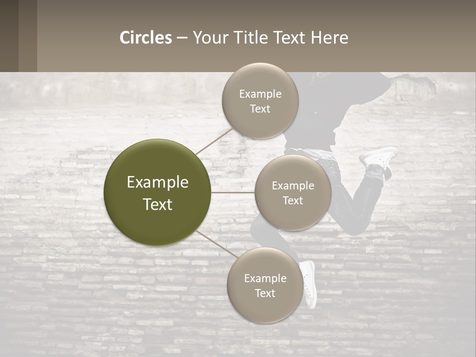 A Man Jumping In The Air With His Hands Up PowerPoint Template