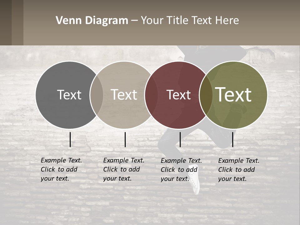 A Man Jumping In The Air With His Hands Up PowerPoint Template