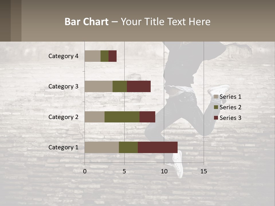 A Man Jumping In The Air With His Hands Up PowerPoint Template