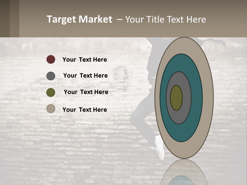 A Man Jumping In The Air With His Hands Up PowerPoint Template