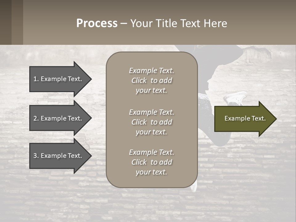 A Man Jumping In The Air With His Hands Up PowerPoint Template