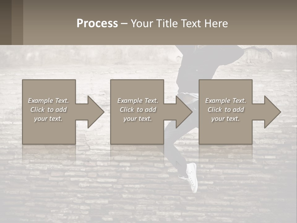 A Man Jumping In The Air With His Hands Up PowerPoint Template