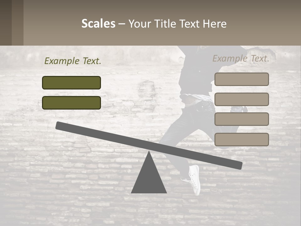 A Man Jumping In The Air With His Hands Up PowerPoint Template